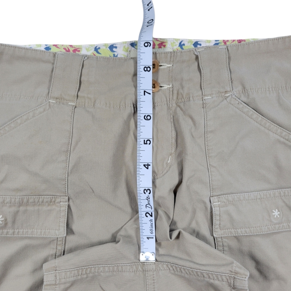 Horny Toad Shorts‎ Womens 4 Tan Outdoor Hiking Organic Pockets Beach 4" Inseam - Picture 7 of 8
